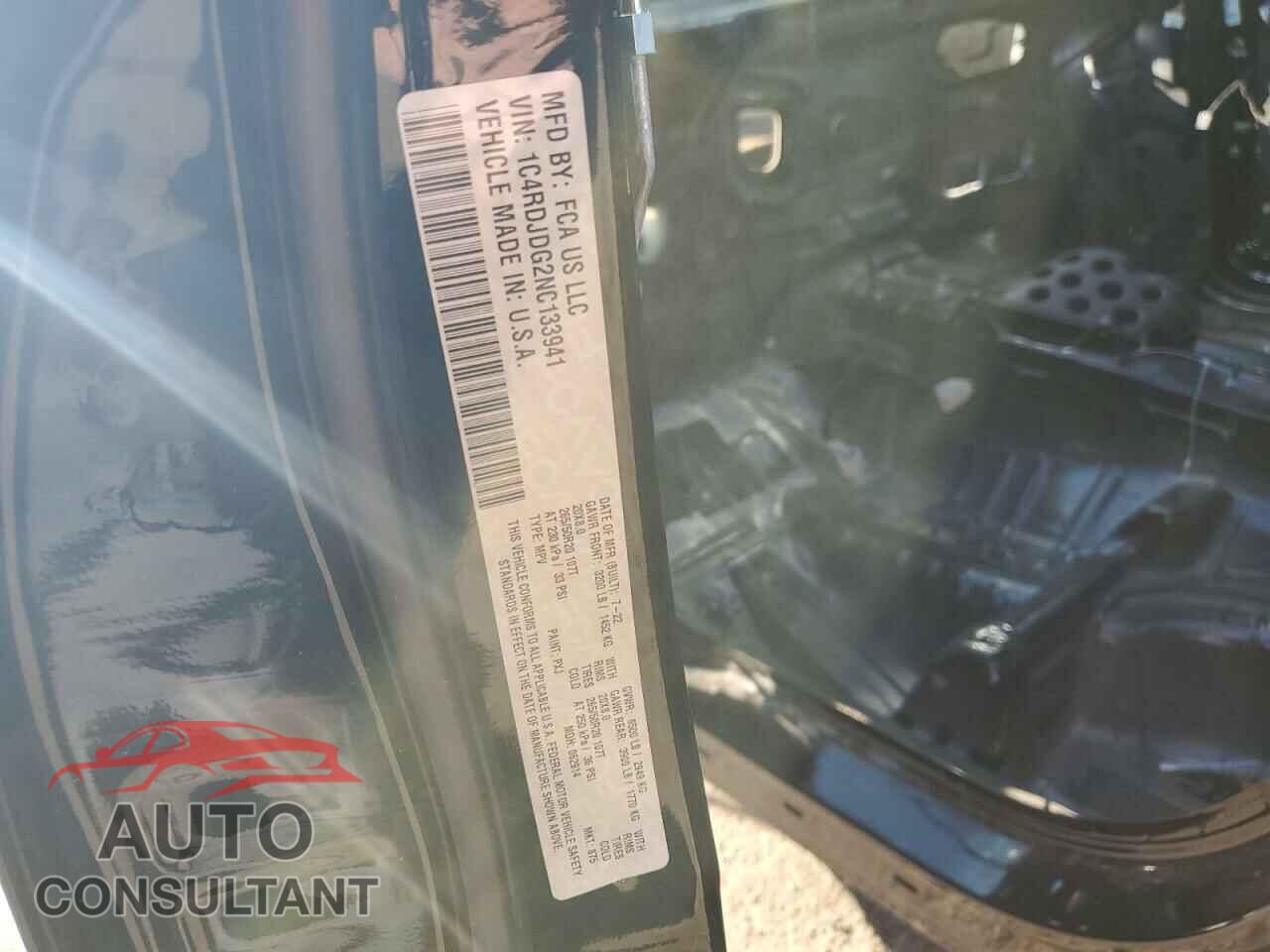 DODGE DURANGO 2022 - 1C4RDJDG2NC133941