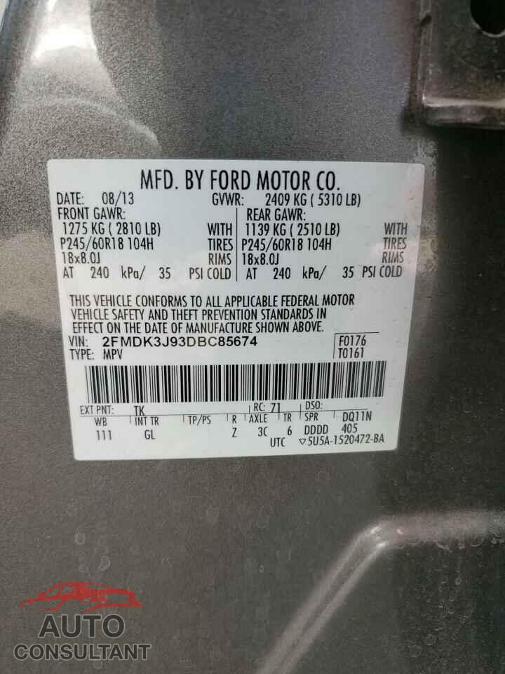 FORD EDGE 2013 - 2FMDK3J93DBC85674