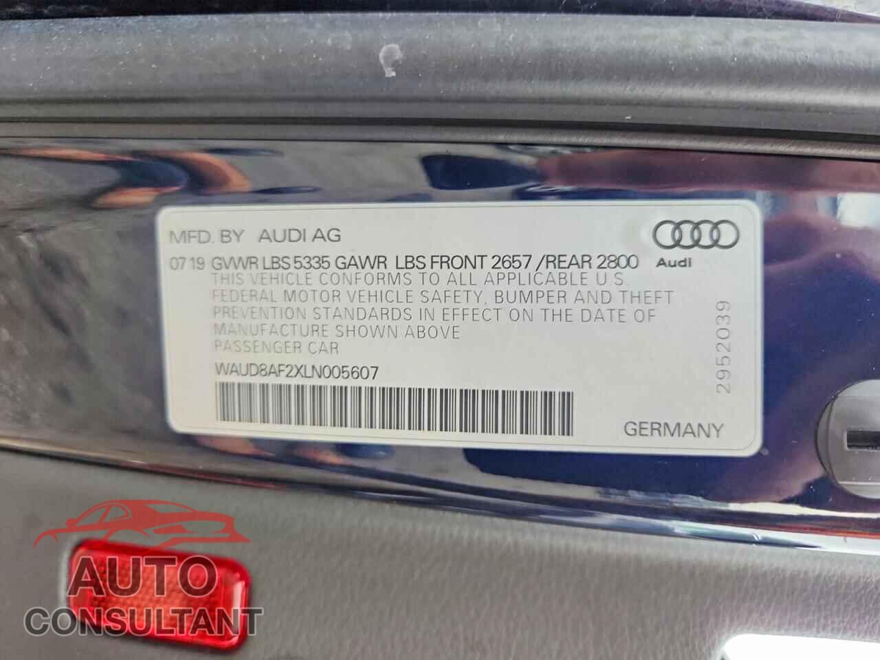 AUDI A6 2020 - WAUD8AF2XLN005607