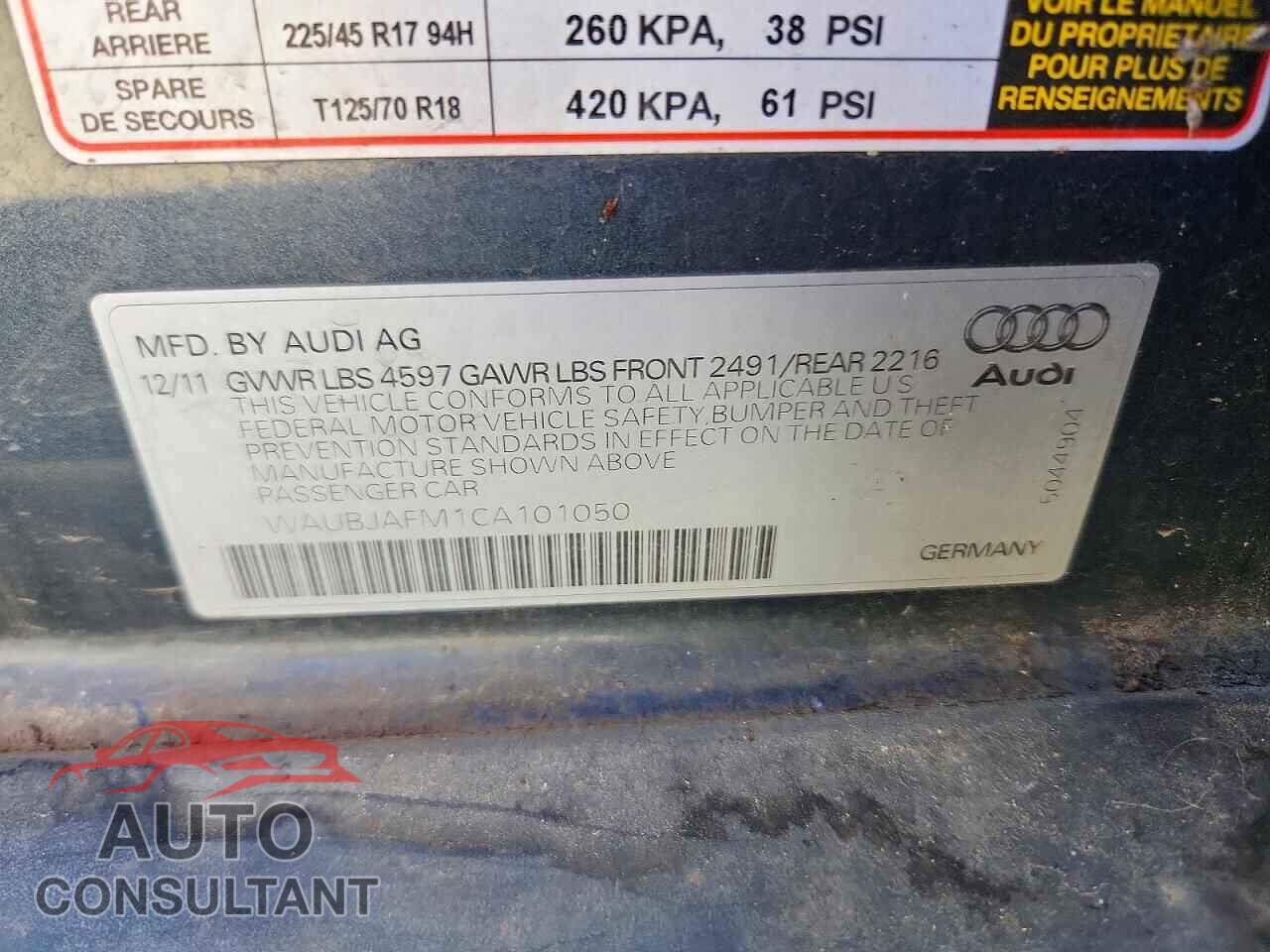 AUDI A3 2012 - WAUBJAFM1CA101050