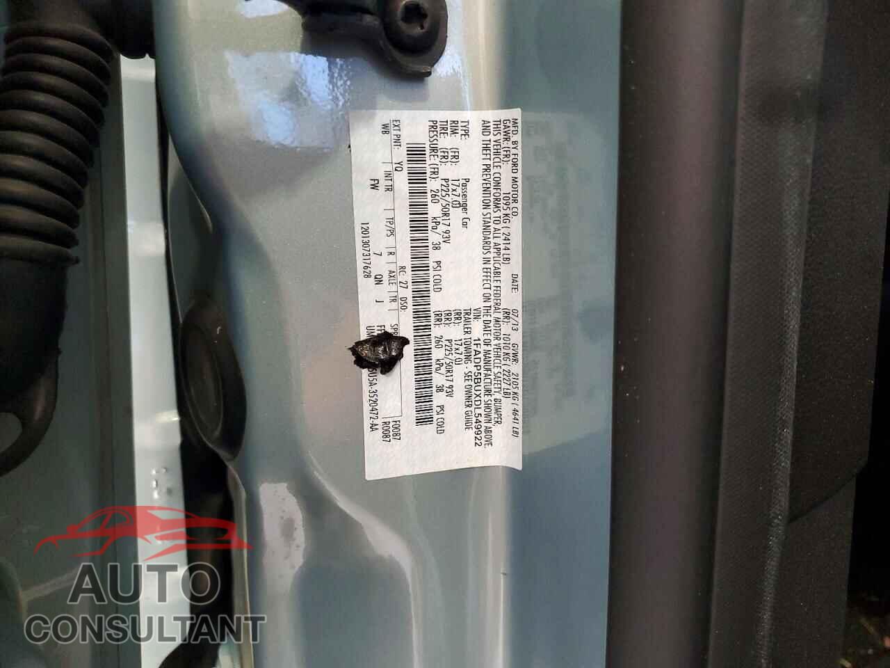 FORD CMAX 2013 - 1FADP5BUXDL549922