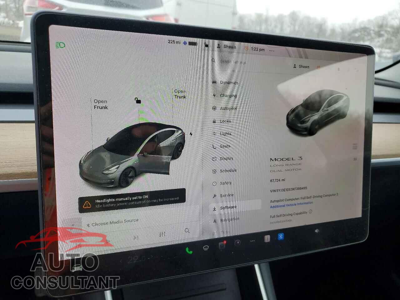 TESLA MODEL 3 2019 - 5YJ3E1EB3KF386495