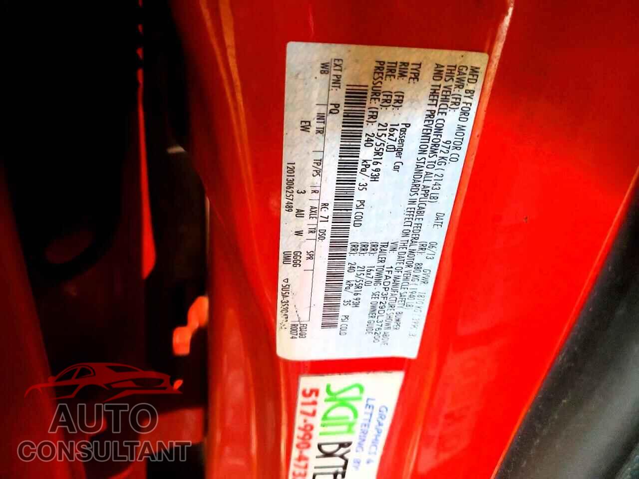 FORD FOCUS 2013 - 1FADP3F29DL376200