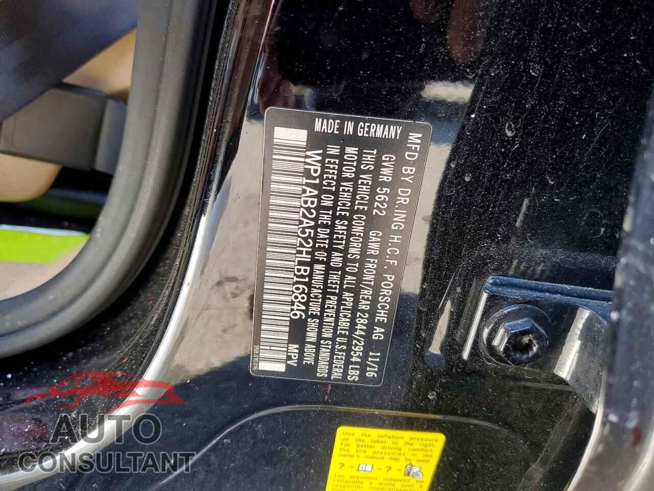 PORSCHE MACAN 2017 - WP1AB2A52HLB16846