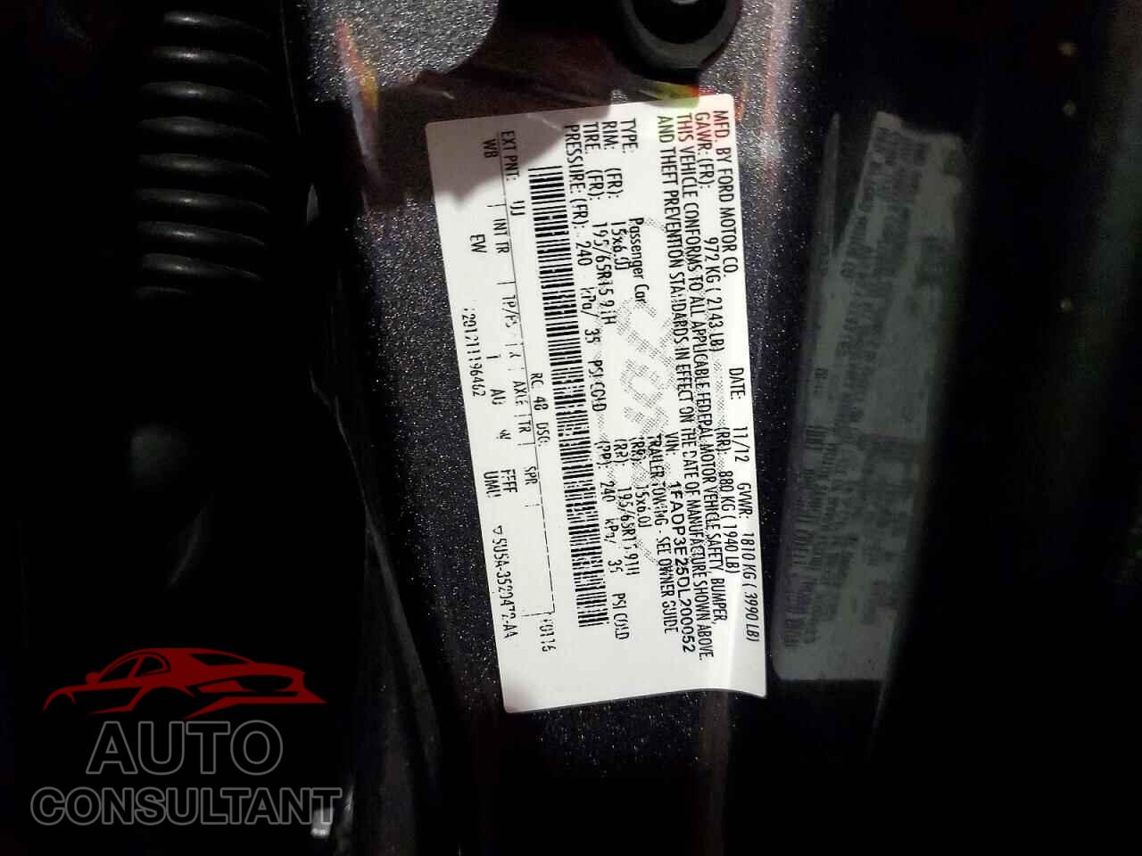 FORD FOCUS 2013 - 1FADP3E25DL200052