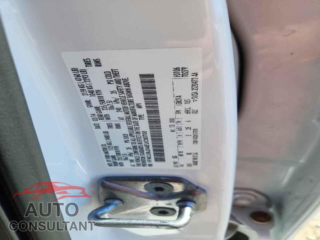 FORD ESCAPE 2014 - 1FMCU9JX4EUC80700