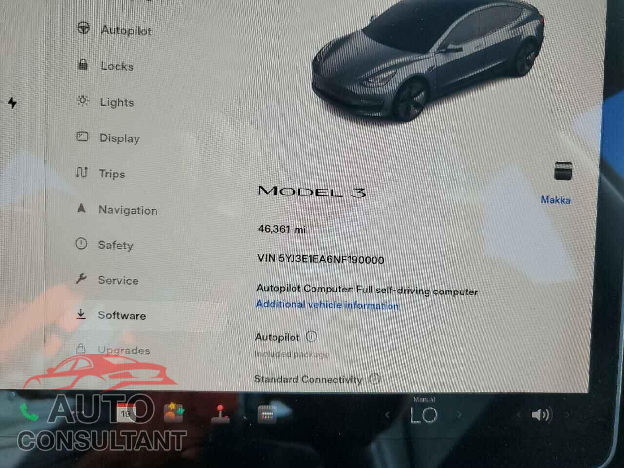 TESLA MODEL 3 2022 - 5YJ3E1EA6NF190000
