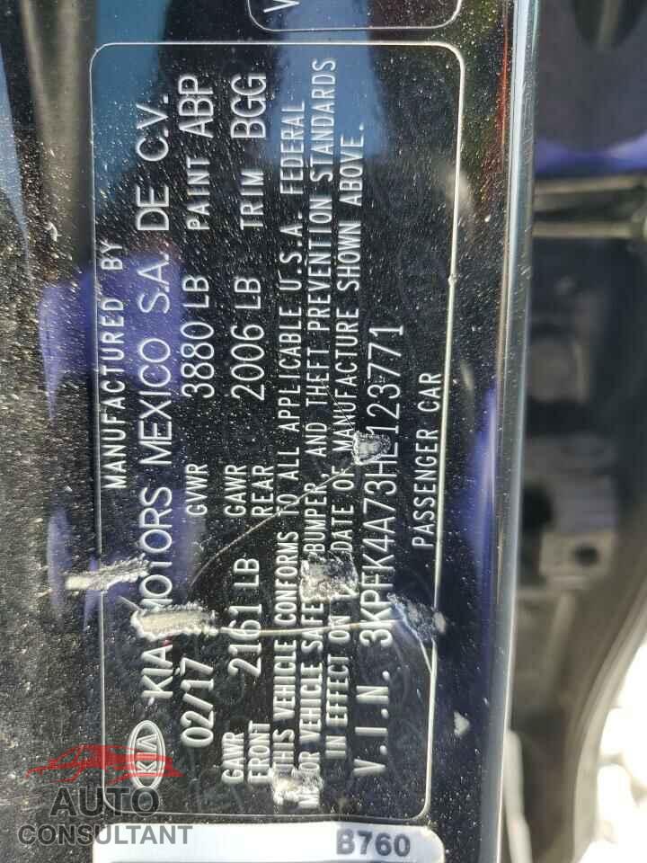 KIA FORTE 2017 - 3KPFK4A73HE123771