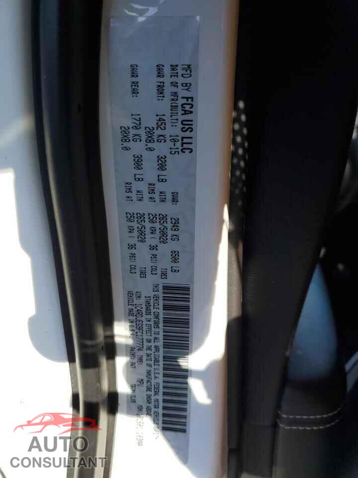 DODGE DURANGO 2015 - 1C4RDJEG9FC177774