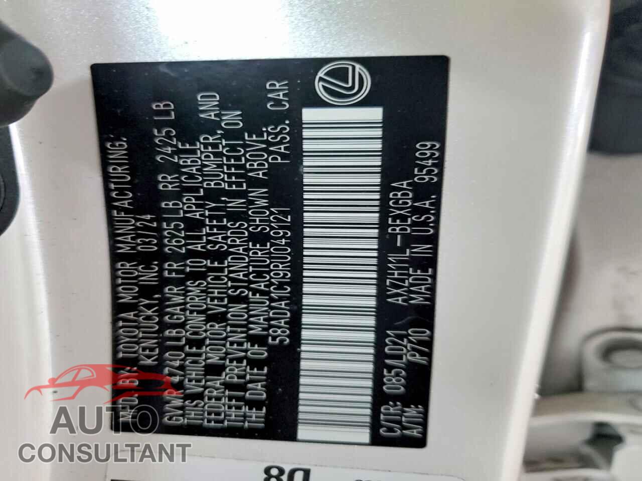 LEXUS ES300 2024 - 58ADA1C19RU049121