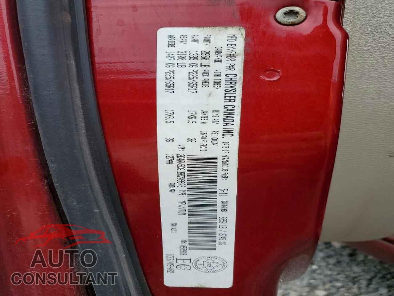 DODGE CARAVAN 2011 - 2D4RN5DG1BR709870