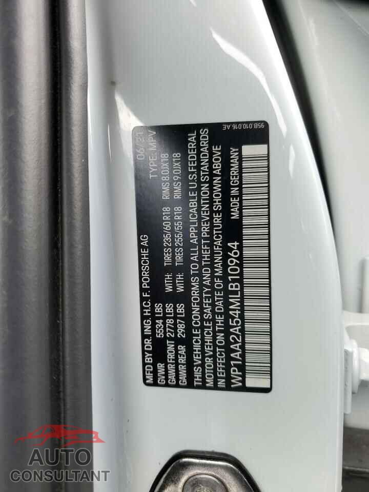 PORSCHE MACAN 2021 - WP1AA2A54MLB10964