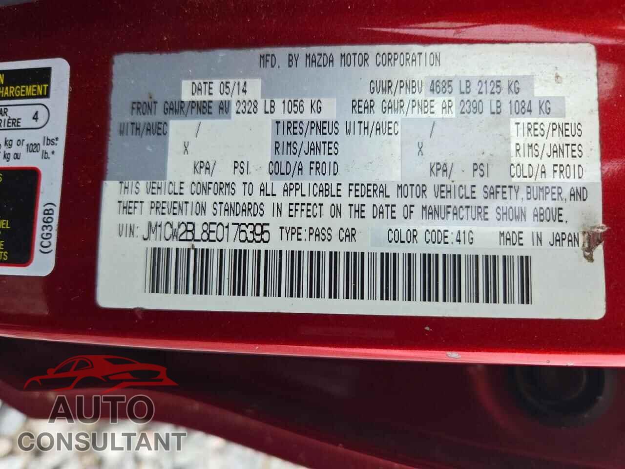 MAZDA 5 2014 - JM1CW2BL8E0176395