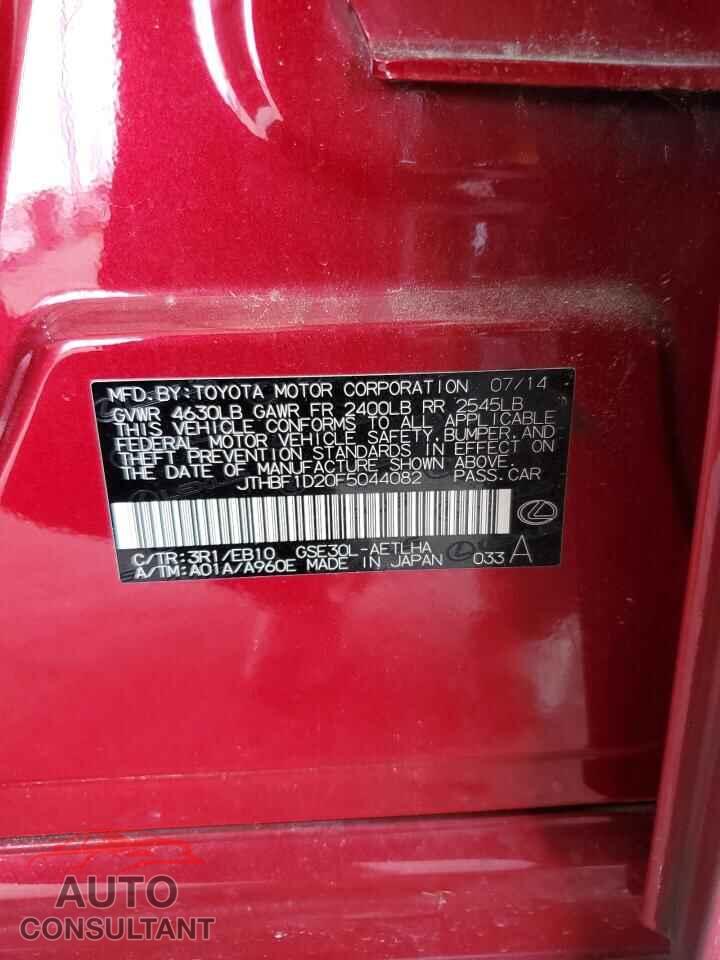 LEXUS IS 2015 - JTHBF1D20F5044082