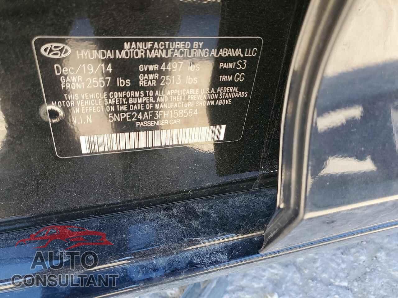 HYUNDAI SONATA 2015 - 5NPE24AF3FH158564