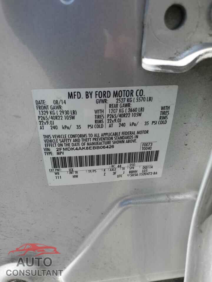 FORD EDGE 2014 - 2FMDK4AK8EBB06426