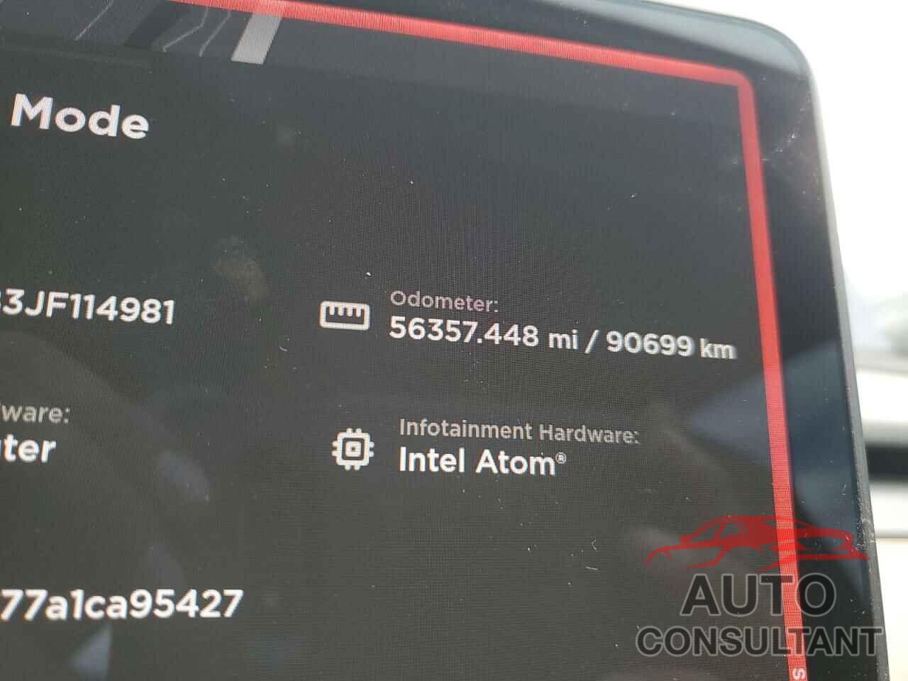 TESLA MODEL 3 2018 - 5YJ3E1EB3JF114981