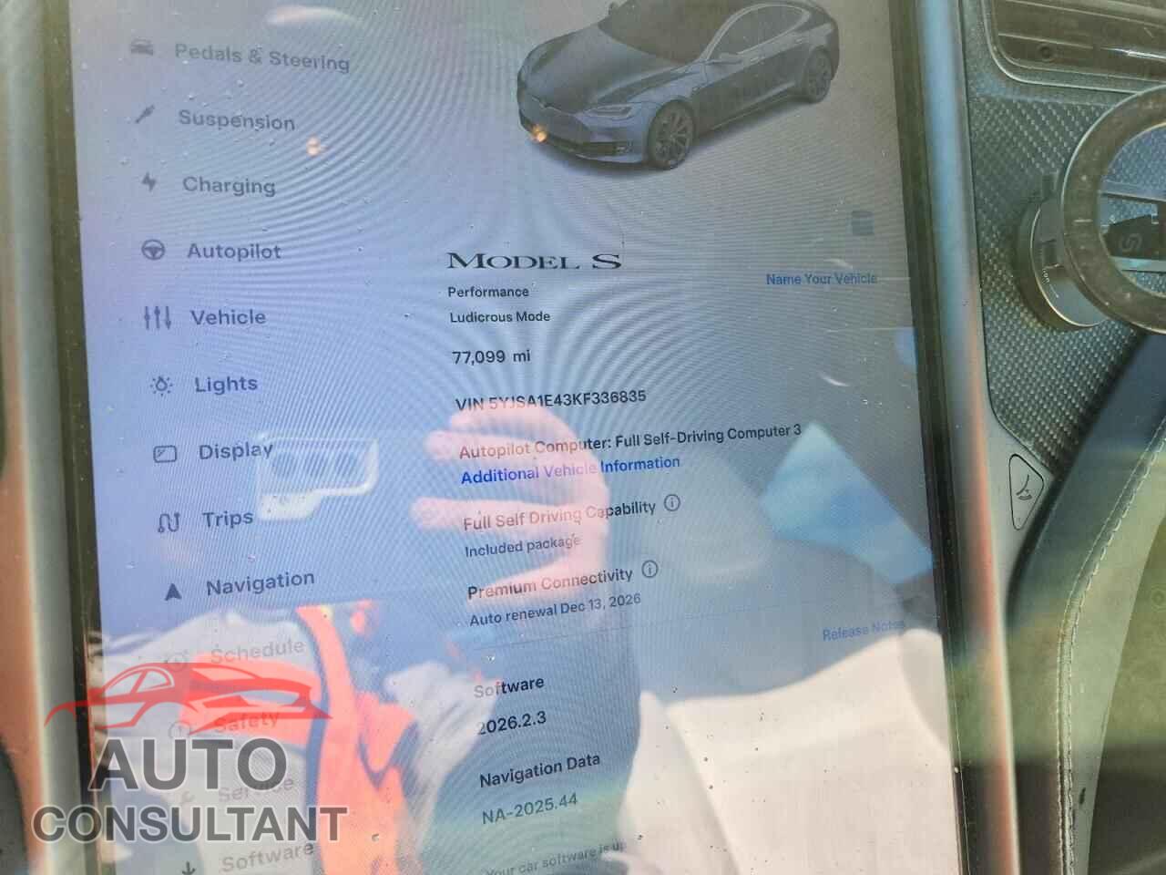 TESLA MODEL S 2019 - 5YJSA1E43KF336835