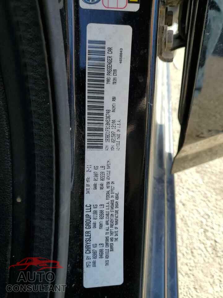 DODGE AVENGER 2011 - 1B3BD1FB1BN536748