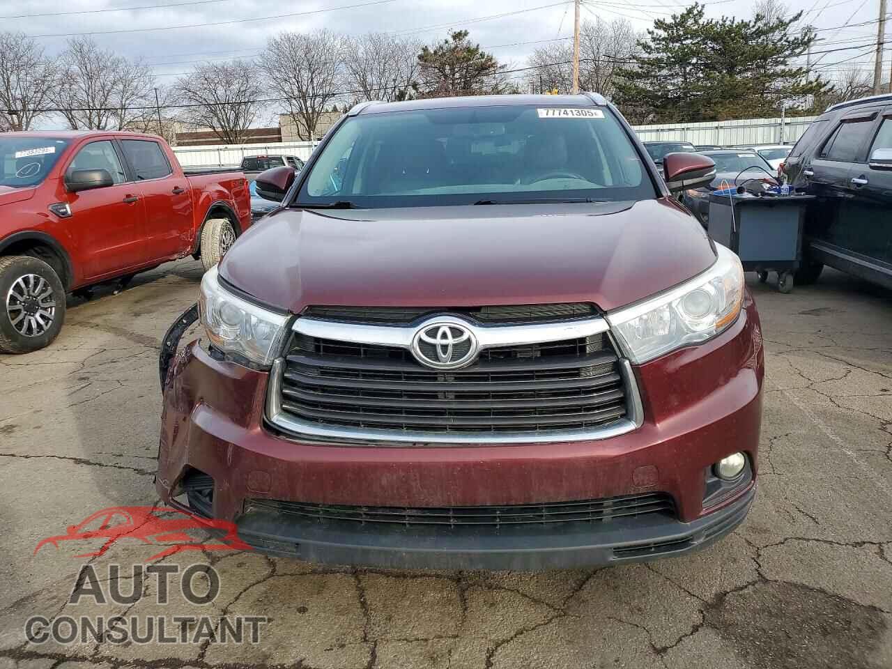 TOYOTA HIGHLANDER 2015 - 5TDJKRFH3FS169127