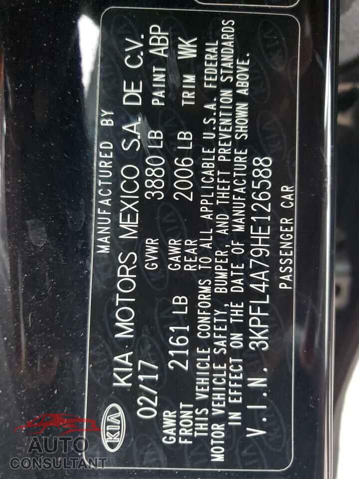 KIA FORTE 2017 - 3KPFL4A79HE126588