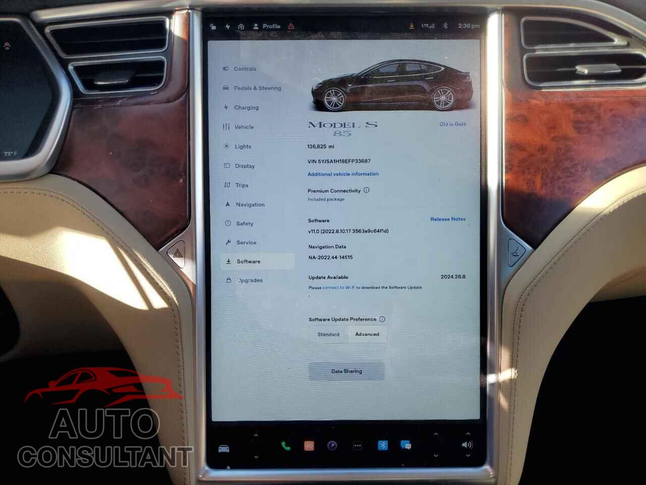 TESLA MODEL S 2014 - 5YJSA1H18EFP33687