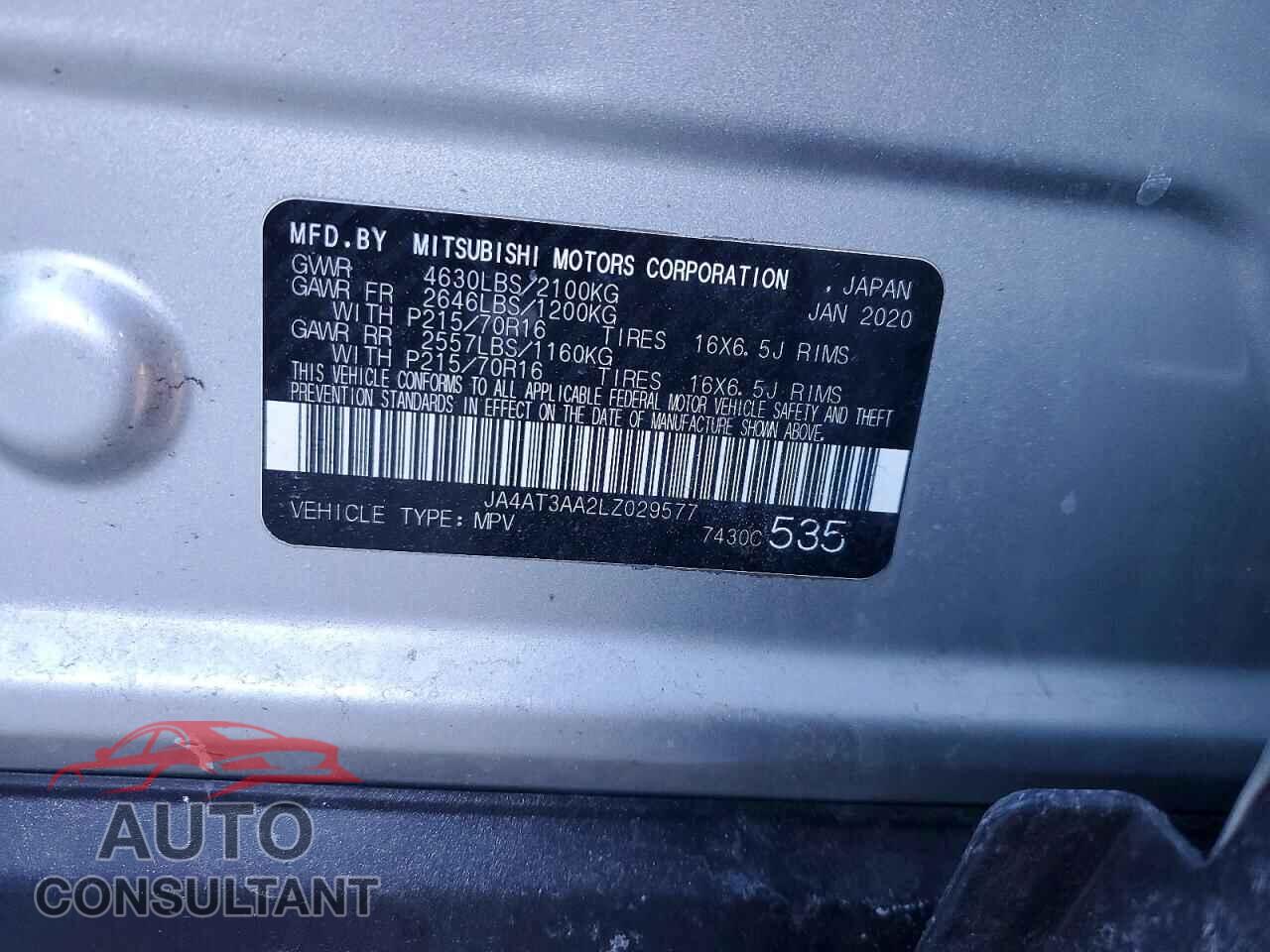 MITSUBISHI ECLIPSE 2020 - JA4AT3AA2LZ029577