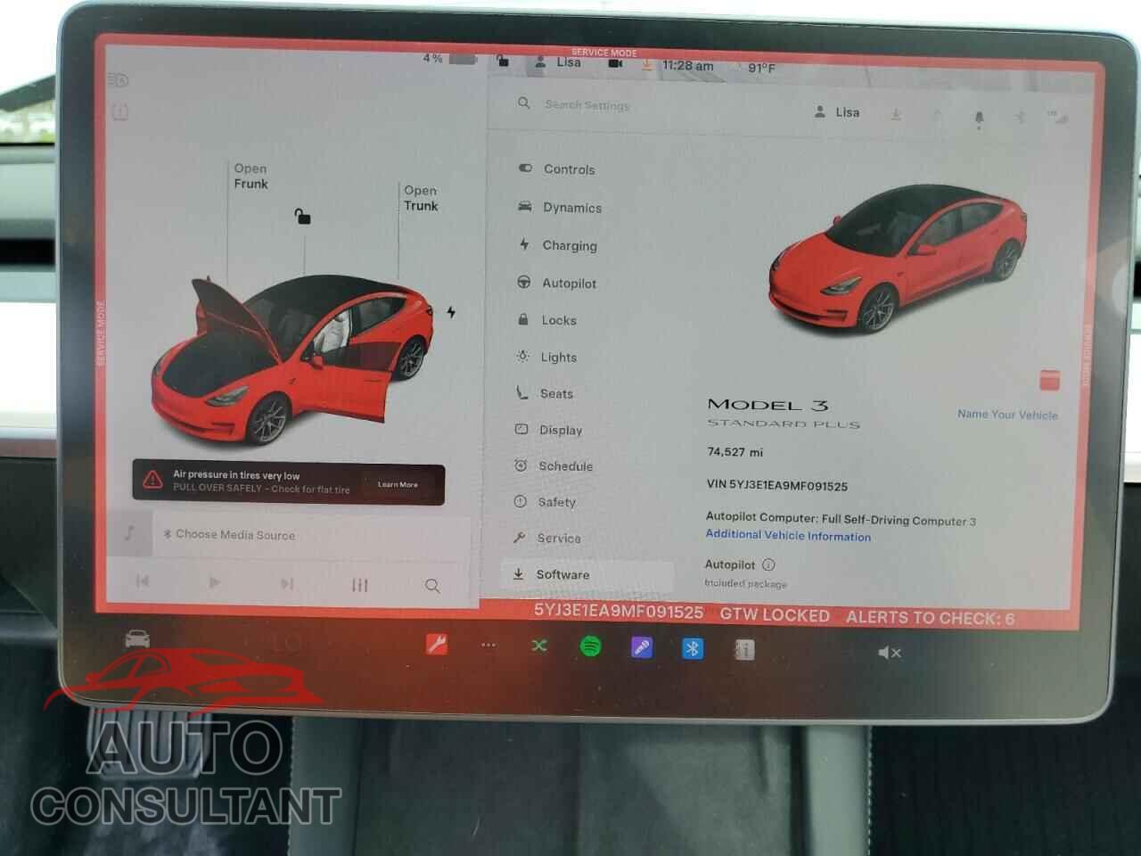 TESLA MODEL 3 2021 - 5YJ3E1EA9MF091525