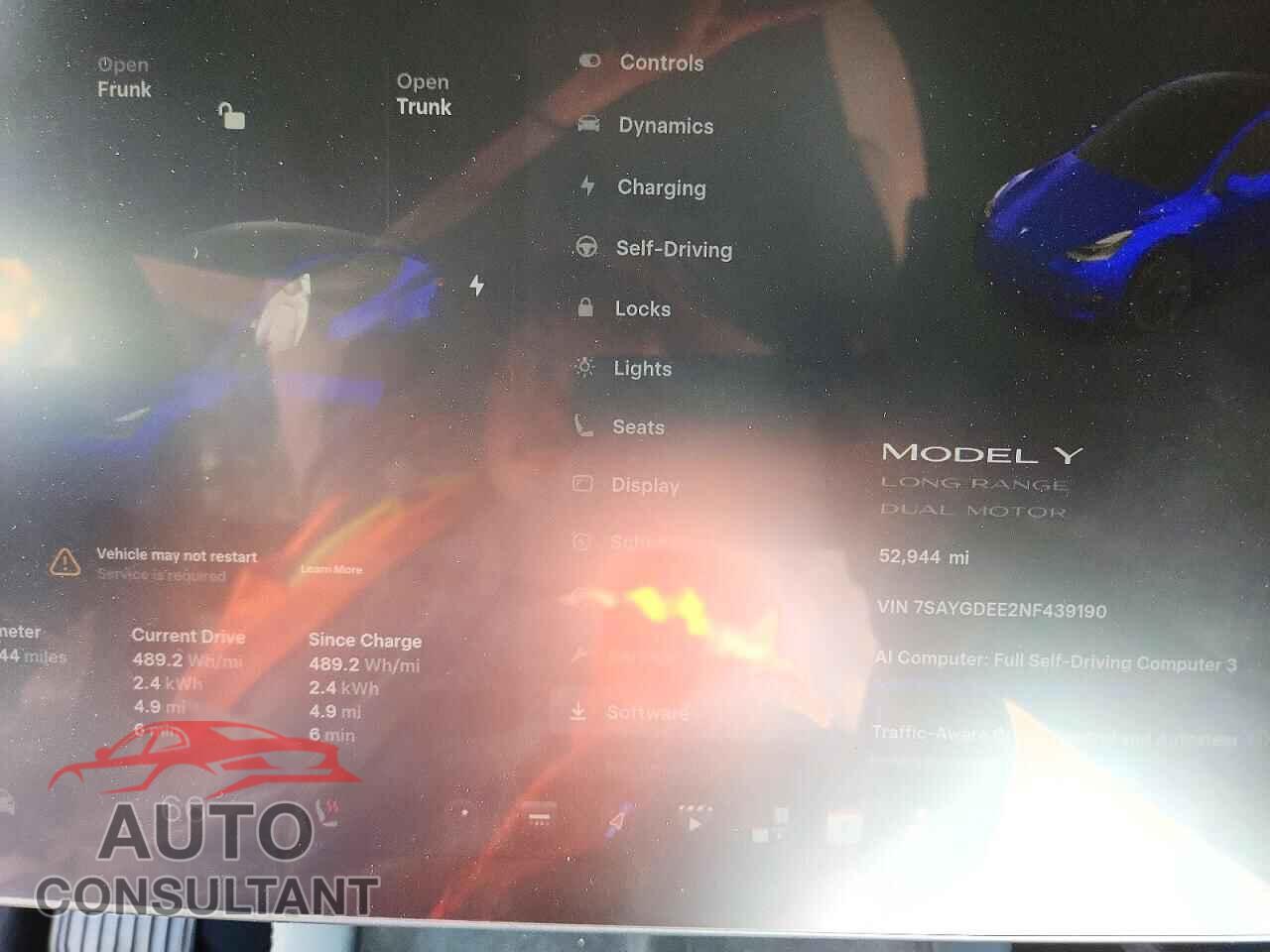 TESLA MODEL Y 2022 - 7SAYGDEE2NF439190