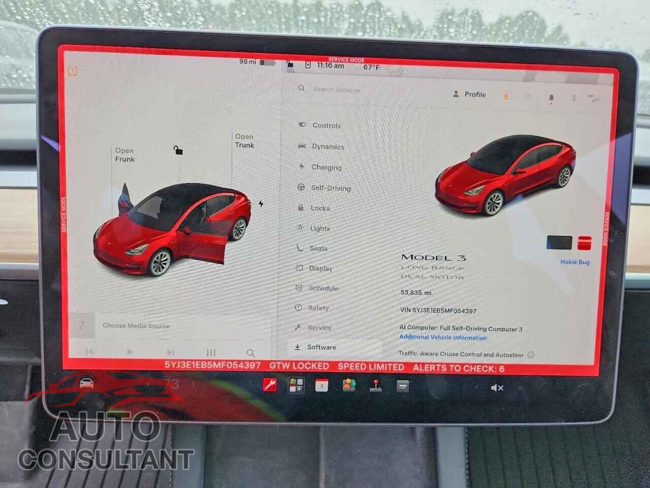 TESLA MODEL 3 2021 - 5YJ3E1EB5MF054397