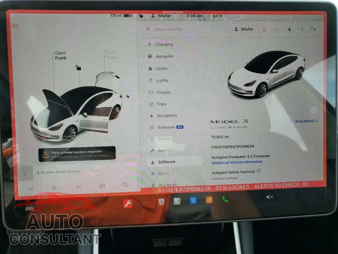 TESLA MODEL 3 2018 - 5YJ3E1EA7JF036034