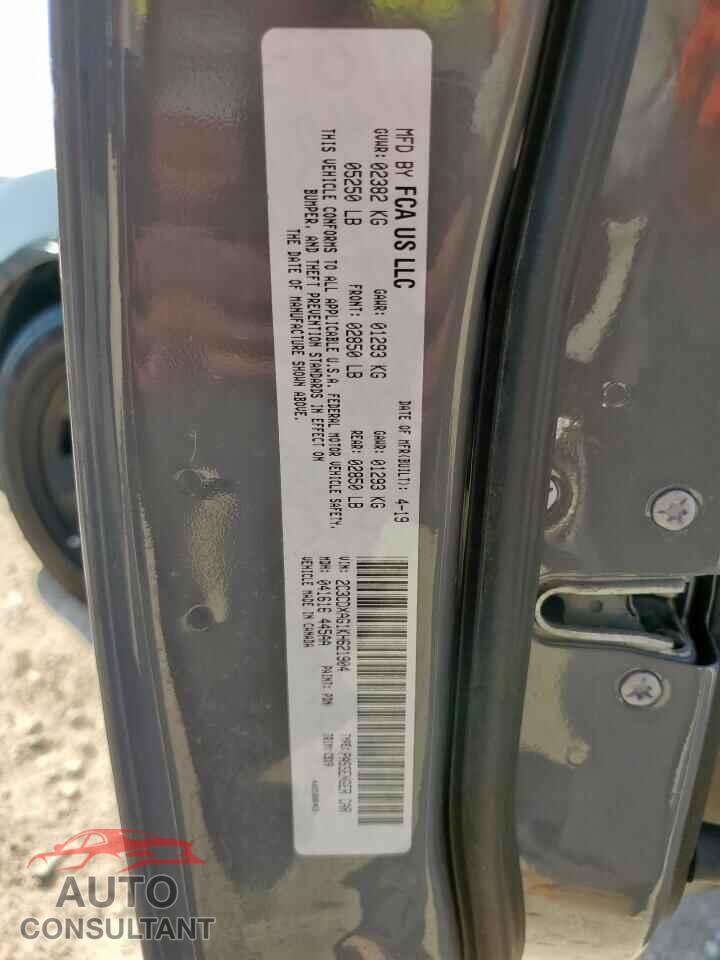 DODGE CHARGER 2019 - 2C3CDXAG1KH621904