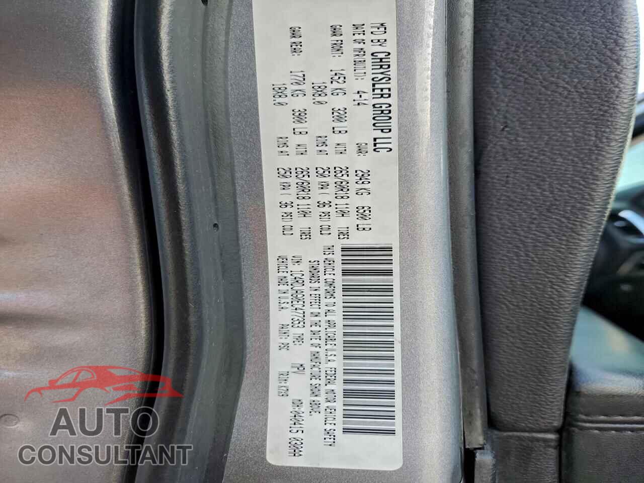 DODGE DURANGO 2014 - 1C4RDJAG0EC477353
