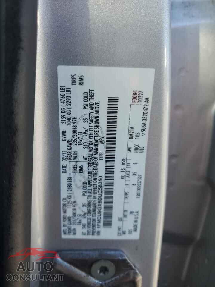FORD ESCAPE 2013 - 1FMCU9GX6DUC58350