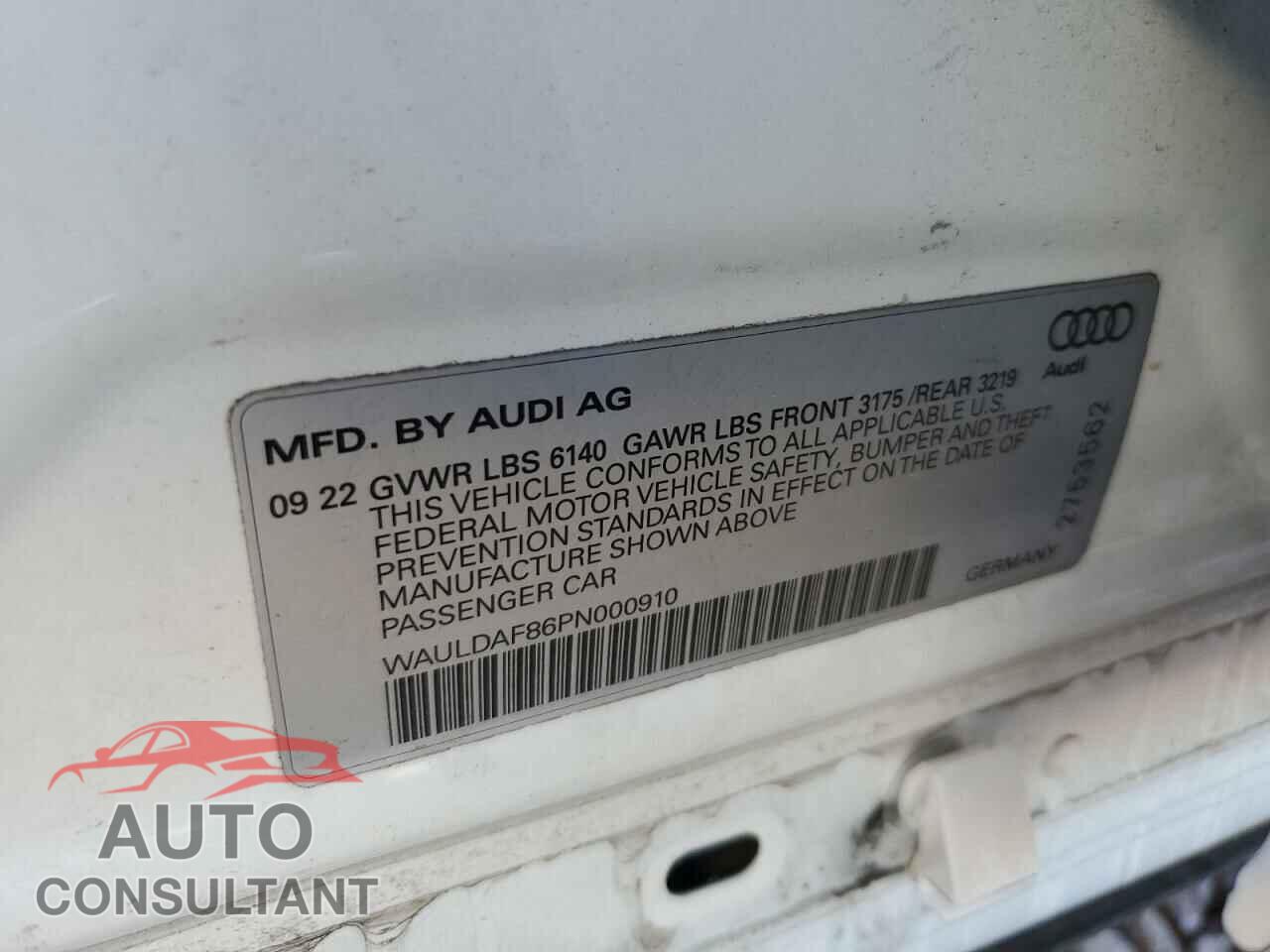 AUDI A8 2023 - WAULDAF86PN000910