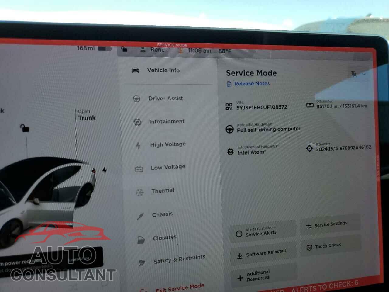 TESLA MODEL 3 2018 - 5YJ3E1EB0JF108572
