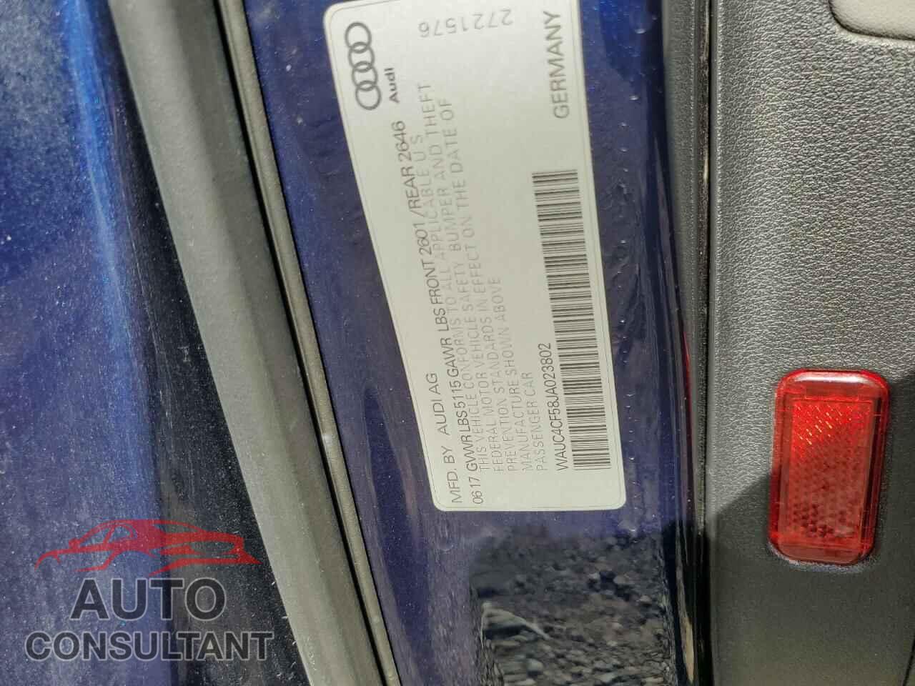 AUDI S5/RS5 2018 - WAUC4CF58JA023802