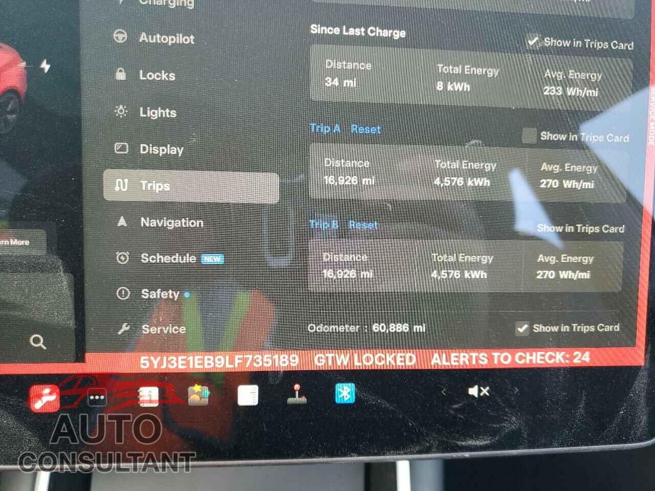 TESLA MODEL 3 2020 - 5YJ3E1EB9LF735189