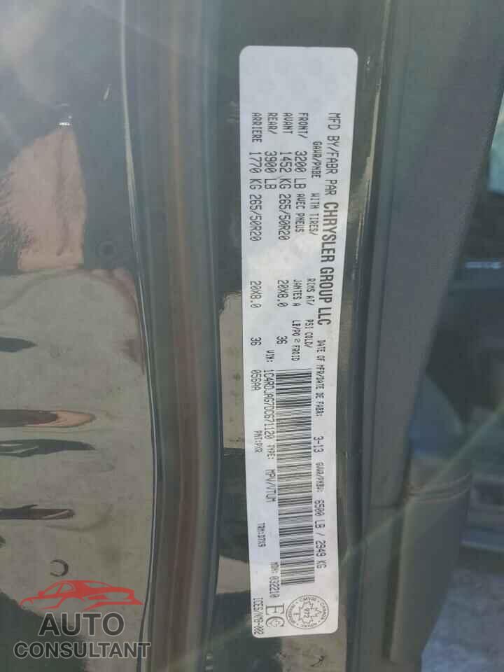 DODGE DURANGO 2013 - 1C4RDJAG7DC671120
