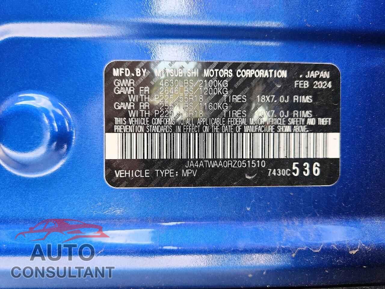MITSUBISHI ECLIPSE 2024 - JA4ATWAA0RZ051510
