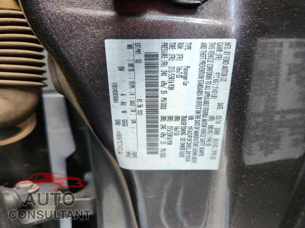 FORD FOCUS 2014 - 1FADP3F29EL281508