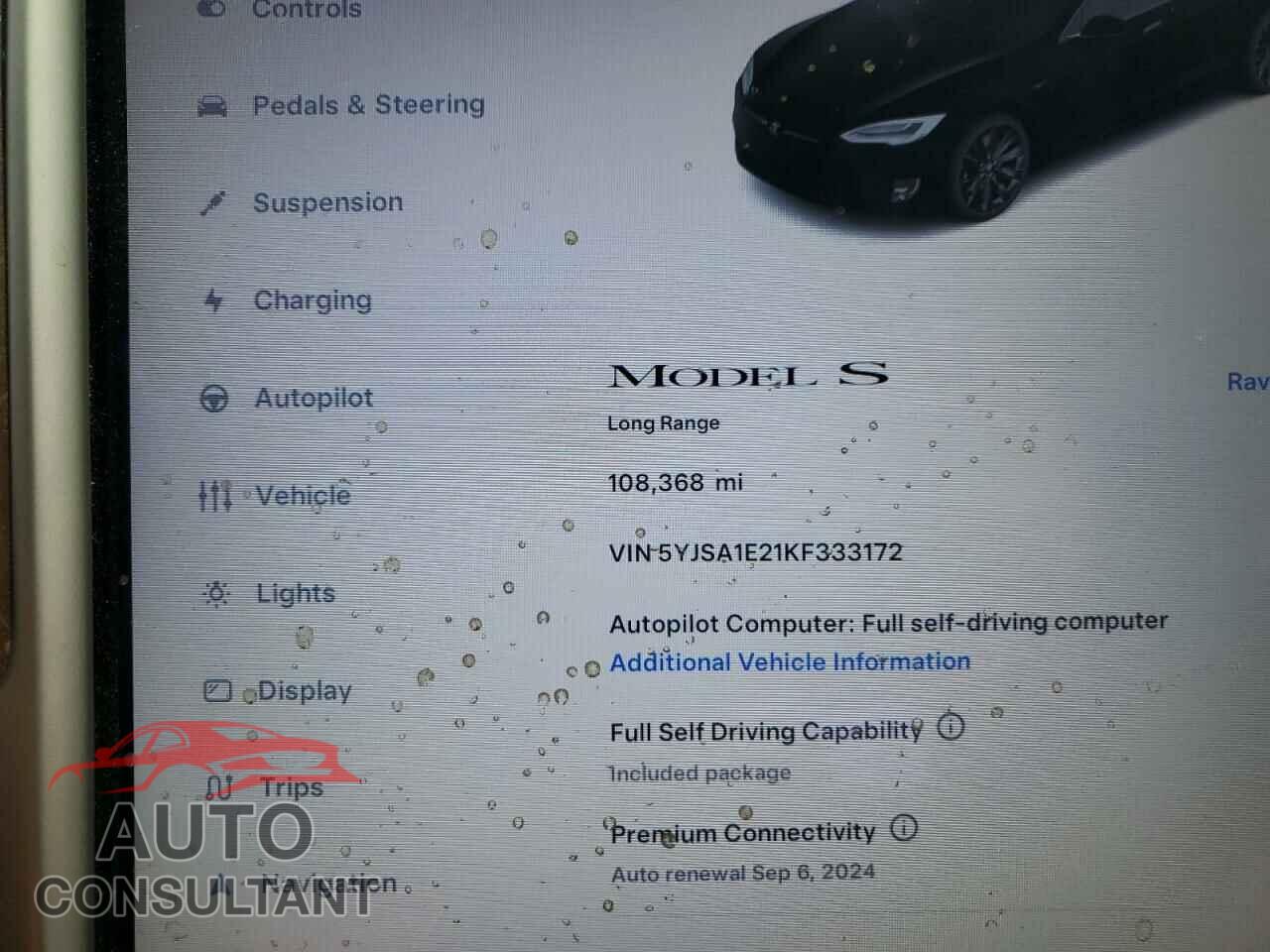 TESLA MODEL S 2019 - 5YJSA1E21KF333172