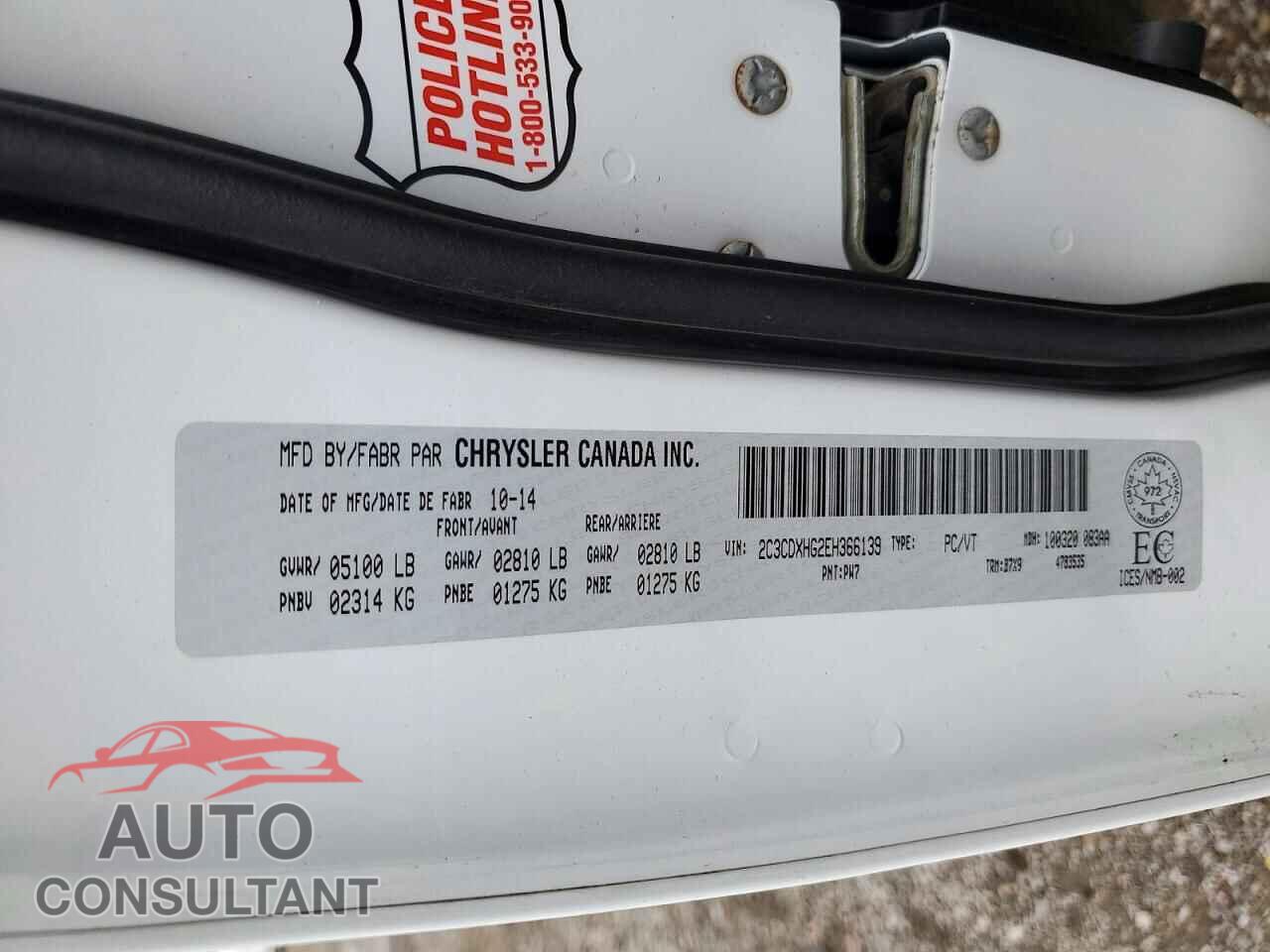 DODGE CHARGER 2014 - 2C3CDXHG2EH366139