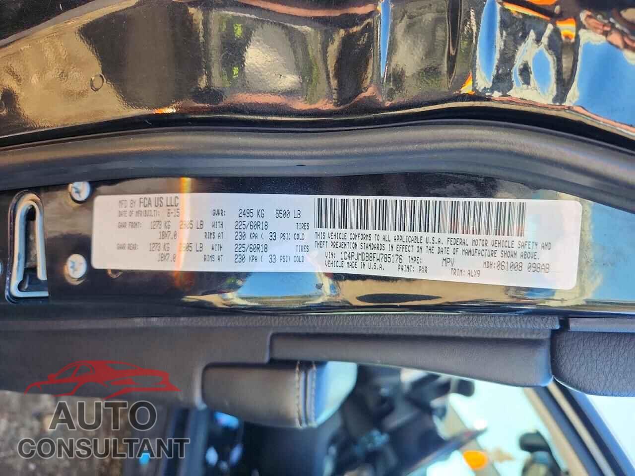 JEEP CHEROKEE 2015 - 1C4PJMDB8FW785176