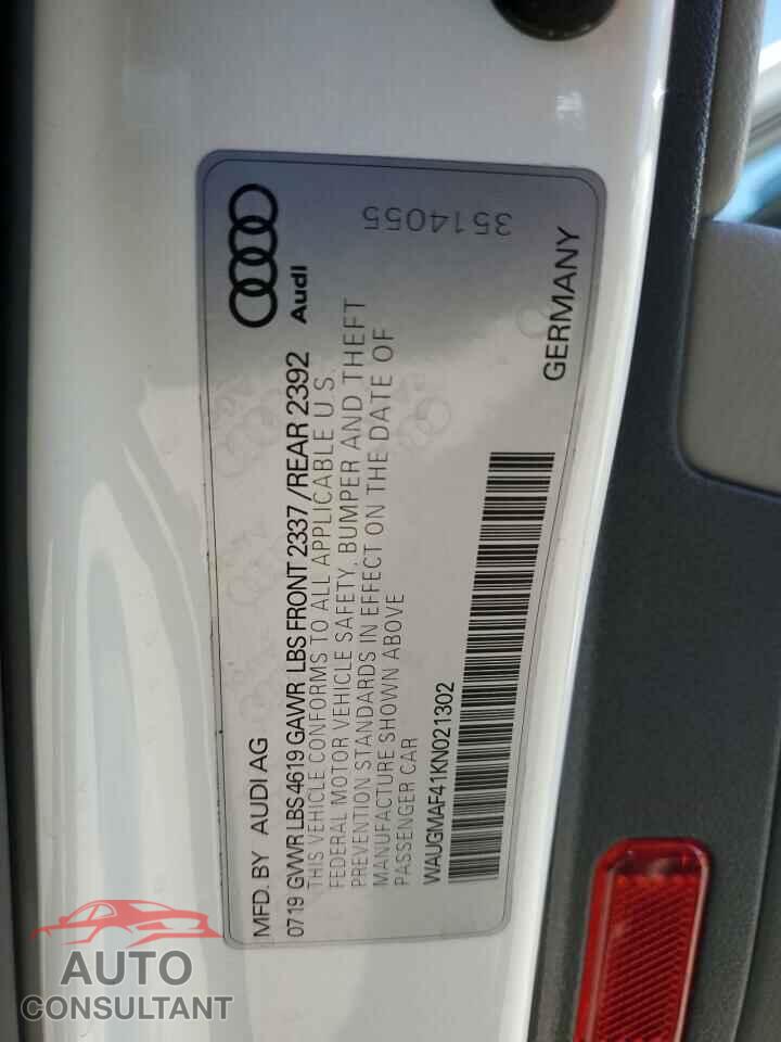 AUDI A4 2019 - WAUGMAF41KN021302