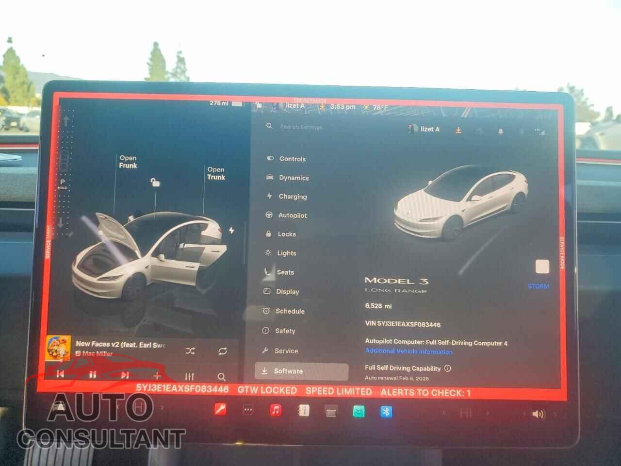 TESLA MODEL 3 2025 - 5YJ3E1EAXSF083446
