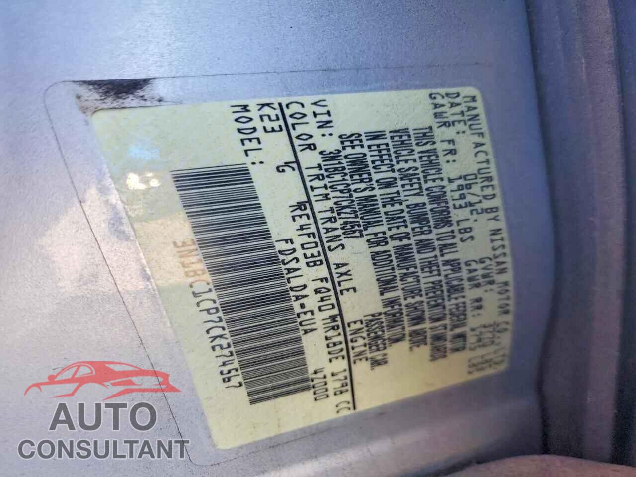 NISSAN VERSA 2012 - 3N1BC1CP7CK274567