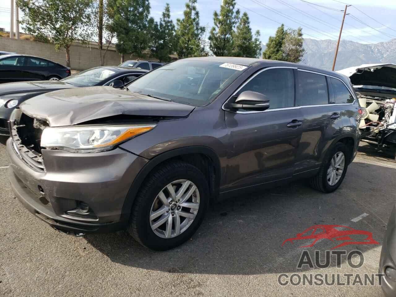 TOYOTA HIGHLANDER 2016 - 5TDZKRFH9GS143300