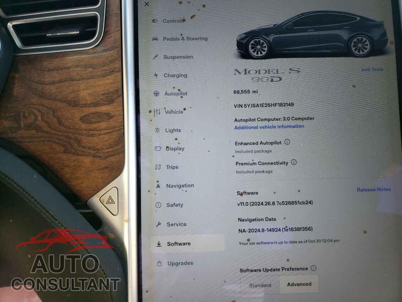 TESLA MODEL S 2017 - 5YJSA1E25HF182149