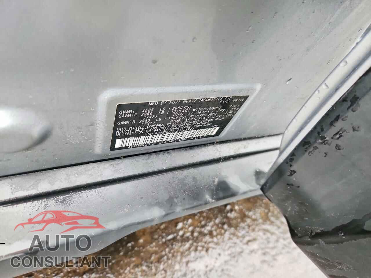SUBARU OUTBACK 2014 - 4S4BRBCC2E3208544